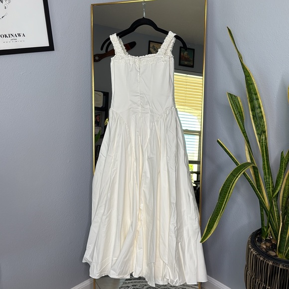 HOUSE OF CB 'Dorothy' White Cotton Midi Sundress NWOT - Picture 9 of 9